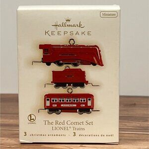 2009 HALLMARK KEEPSAKE MINI ORNAMENT QXM9202 THE RED COMET SET LIONEL TRAINS